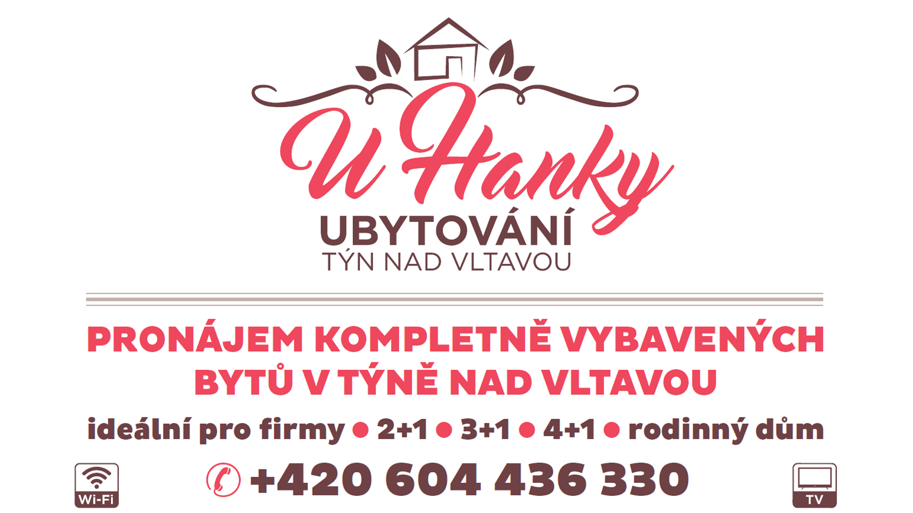 pronájem ubytování pro pracovníky ve městě Týn nad Vltavou - Ubytování u Hanky